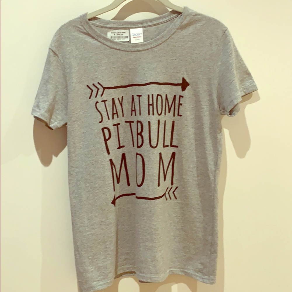 Stay At Home Pit Bull Mom t-shirt Size Medium